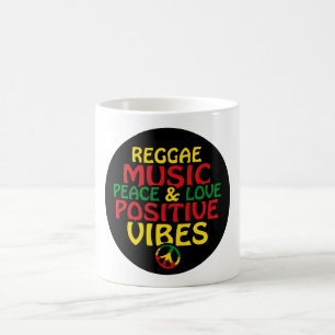 Reggae design with positive quotes and reggae flag coffee mug