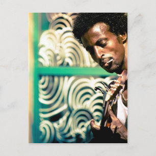 Reggae Guitar Man Postcard