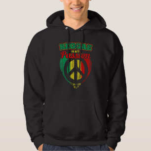 Reggae Is My Passion Rastafari Flag With Peace Sym Hoodie