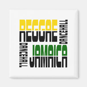 Reggae Jamaica Dance Hall Cube, 3 Colours Magnet