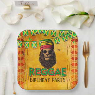 Reggae Jamaican Birthday Party Paper Plate