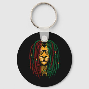 Reggae Lion Dreadlocks Wild Cat Rasta Africa Rasta Keychain