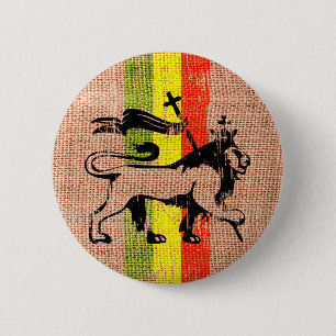 Reggae lion king 2 inch round button