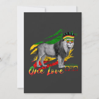 Reggae Lion Of Judah Rastafari Jamaican One Love M Invitation