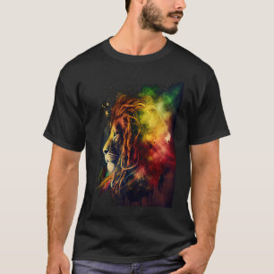 Reggae Lion Rastafari Music Freedom Zion Jamaica   T-Shirt