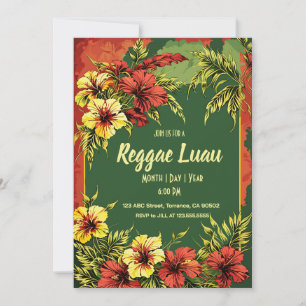 Reggae Luau Invitation