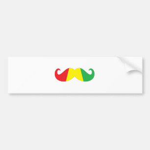reggae moustache bumper sticker