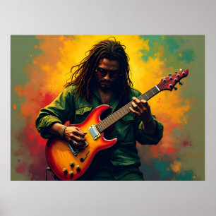 Reggae music art poster