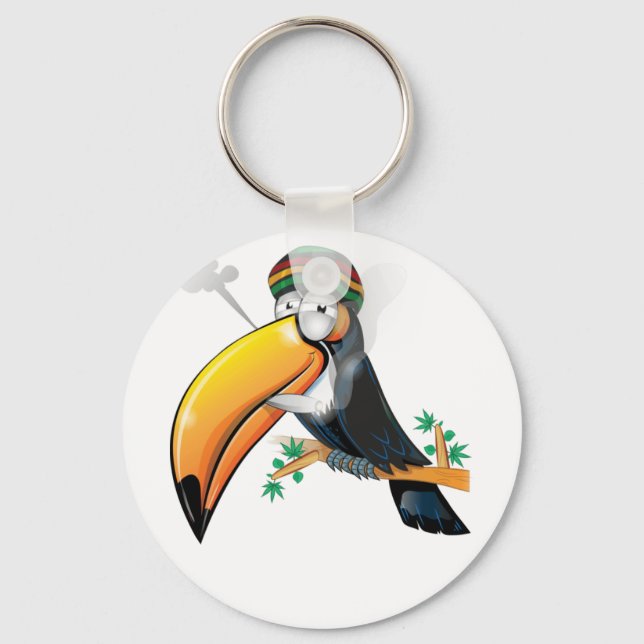 Reggae Music Bob Marley Rasta Jamaica Keychain (Front)