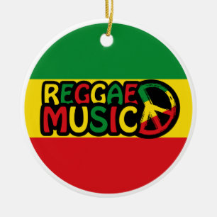 Reggae Music design with rastafari style, Reggae Ceramic Ornament
