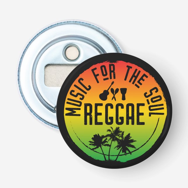 Reggae Music for the Soul Reggae Lover Bottle Opener (Front)