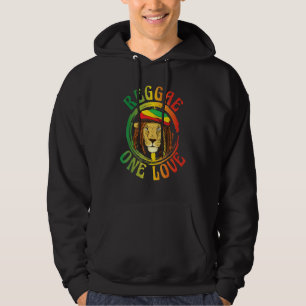 Reggae Music Lion Caribbean Jamaica Women Men Hoodie