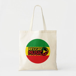 Reggae Music, reggae art with peace symbol Tote Bag