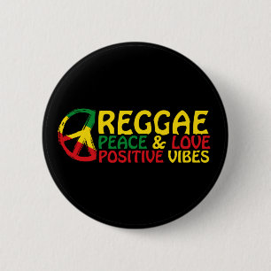 Reggae Music with positive quotes 2 Inch Round Button
