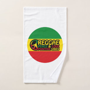 Reggae Music with positive quotes Hand Towel