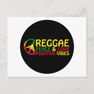 Reggae Music with positive quotes Postcard