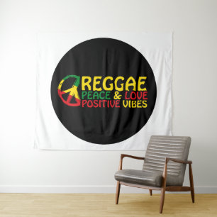 Reggae Music with positive quotes Tapestry