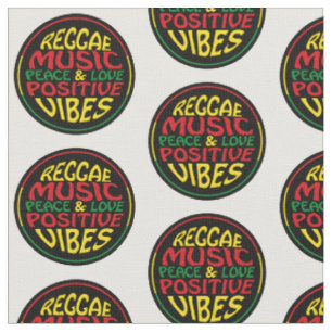 Reggae Music with positive sayings and quotes Fabric