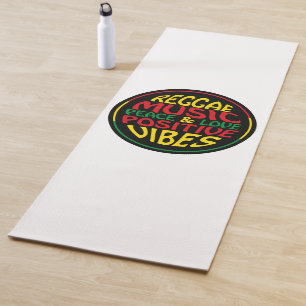 Reggae Music with positive sayings and quotes Yoga Mat