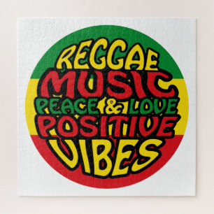 Reggae Music with positive sayings Jigsaw Puzzle