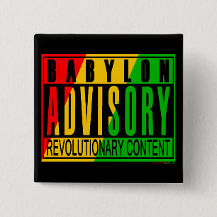 Reggae RASTA 2 Inch Square Button