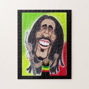 Reggae Rasta Jamaïque Caricature Puzzle