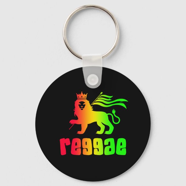 Reggae Rasta Lion  Keychain (Front)