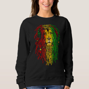 Reggae Rasta Lion Rastafarian Lion Reggae Music Sweatshirt