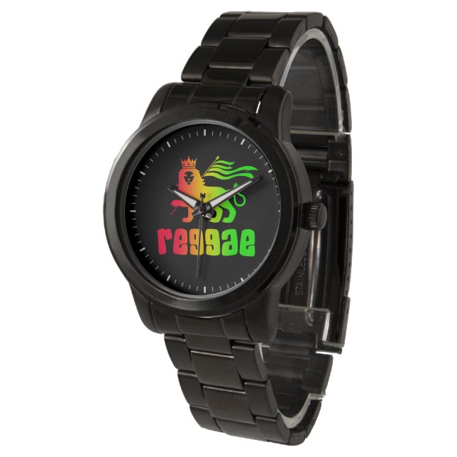 Reggae Rasta Lion Watch (Angled)
