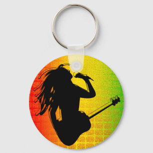 Reggae Rasta Rastafarian Classic Round Keychain