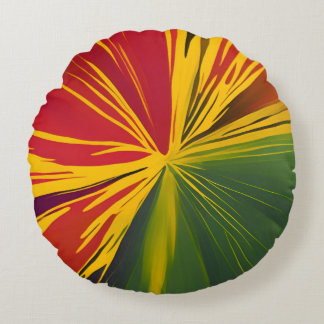 Reggae Rays Round Pillow