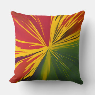 Reggae Rays Throw Pillow