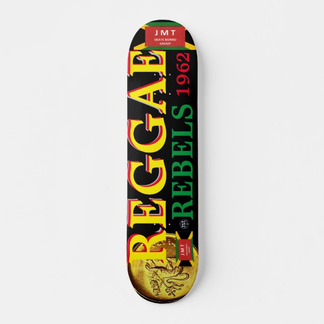 REGGAE  REBEL   JMT 7 3/4" Skateboard Deck (Front)