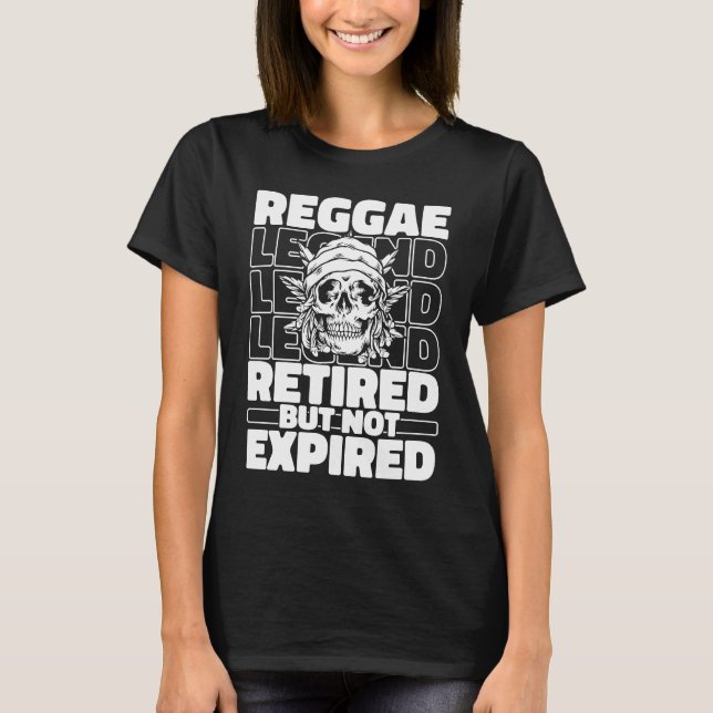 Reggae Retired Music Rastafarian  Rastafari Rasta  T-Shirt (Front)