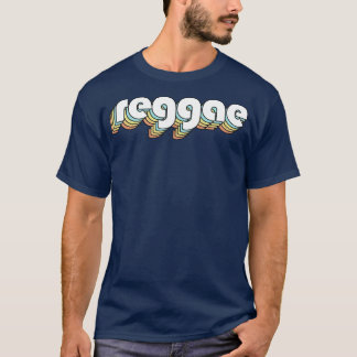 Reggae Retro Rainbow Typography Faded Style T-Shirt