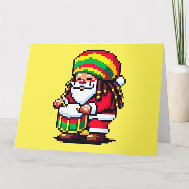 Reggae Rhythms with Santa - Christmas Beat Card (Front)