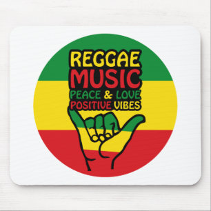 Reggae Shaka Hand with positive Mouse Pad