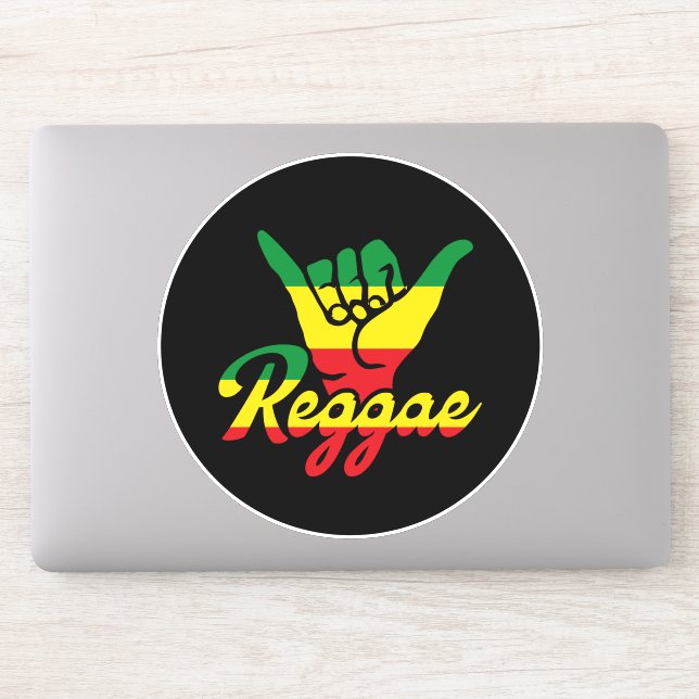 Reggae Shaka Hands with reggae colours (Computer)