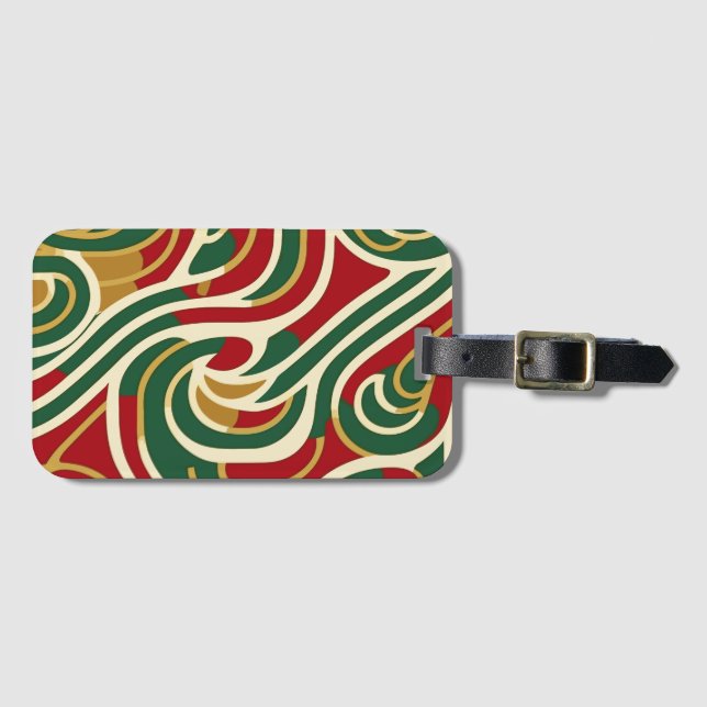 Reggae Tribal Pop Art Luggage Tag (Front Horizontal)