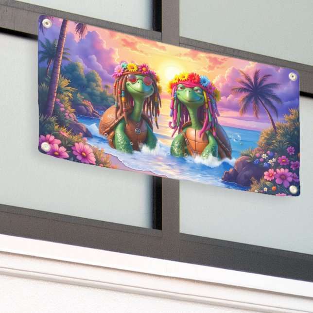Reggae Turtles – Island Vibes Forever. Banner (Outside Building)