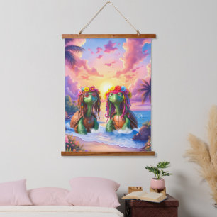 Reggae Turtles – Island Vibes Forever.  Hanging Tapestry