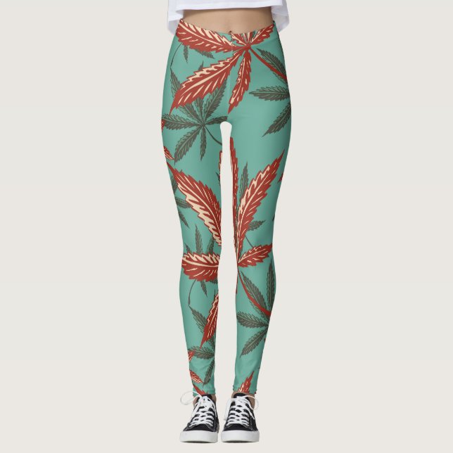 Reggae Vibrations - Power Yoga Leggings (Front)