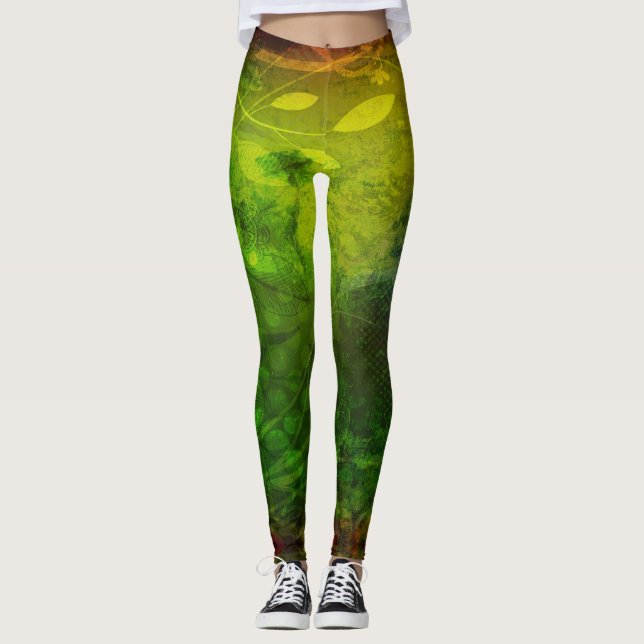 Reggae Vibrations - Power Yoga Leggings (Front)