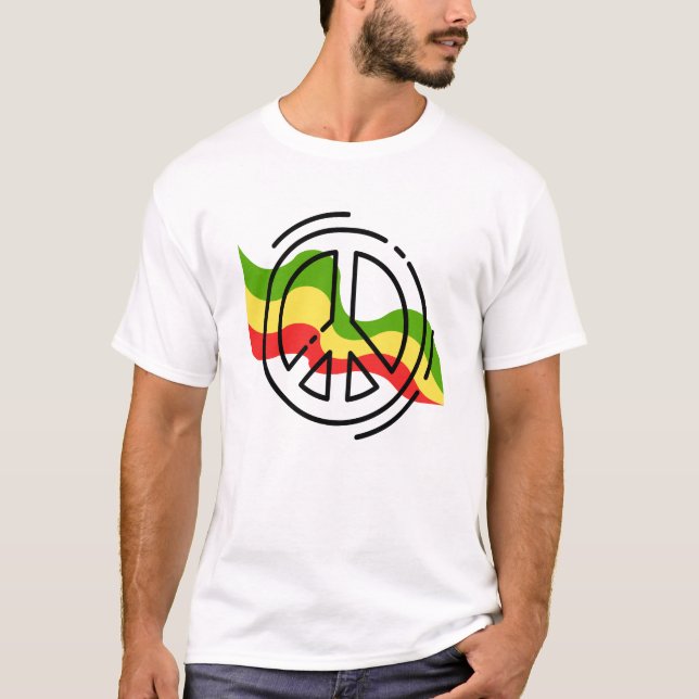 reggae with peace logo T-Shirt (Front)