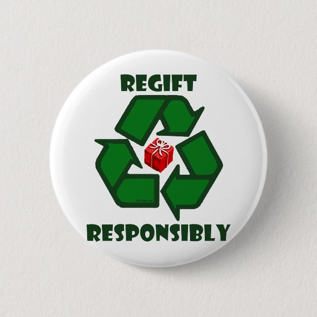 Regift Responsibly 2 Inch Round Button (Front)