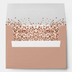 REGINA Blush and Rose Gold Sequins Glitter Envelope