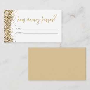 REGINA Gold How Many Kisses Bridal Shower Card