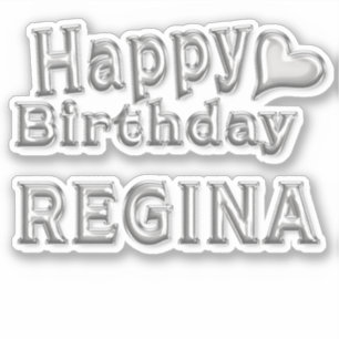 Regina Happy Birthday Autocollant Autocollant