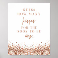REGINA Rose Gold How Many Kisses Bridal Shower