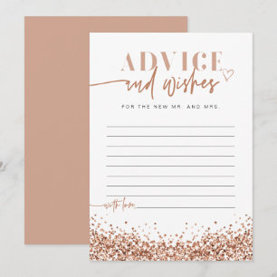 REGINA Rose Gold Sequins Advice and Wishes Card